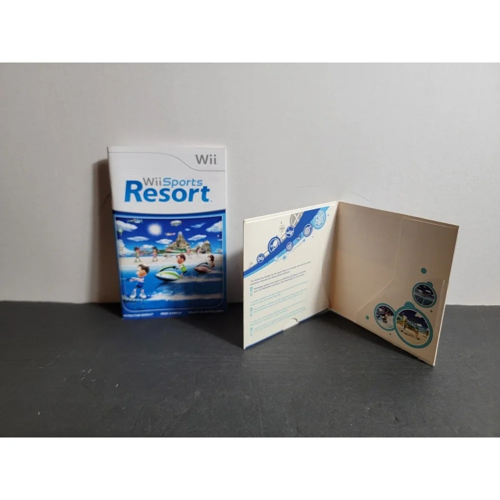 Nintendo Wii Sports Resort EMPTY Cardboard Sleeve‎ Only and Manual Only NO DISK